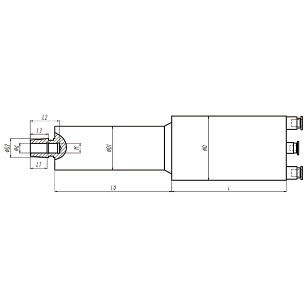 Deep hole grinding motorized spindle